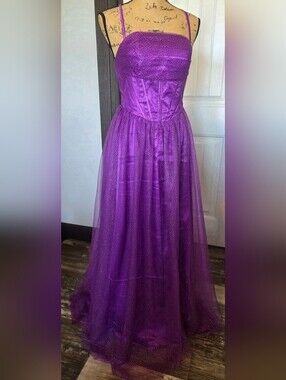 Sparkle Purple Tulle Gown